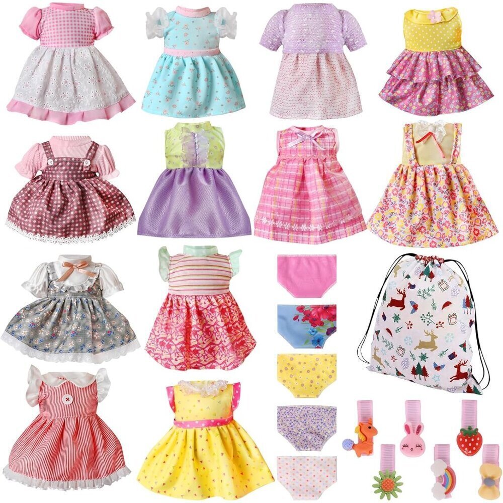 Doll Clothes 12 Sets for 14 Inch Girl Dolls & Accessories